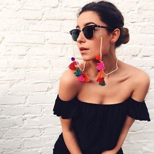 Boho Tasseled Mask, Glasses, and AirPod Chain